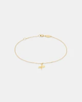 19cm (7.5") C Initial Bracelet in 10kt Yellow Gold