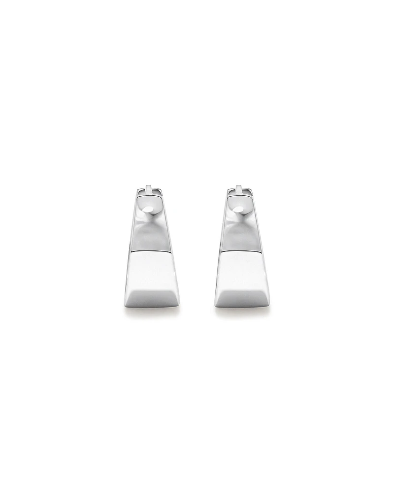 Tapered Huggie Earrings in Sterling Silver