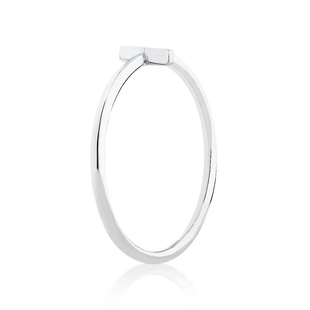 C Initial Ring in Sterling Silver