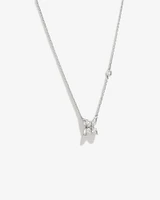 0.65 Carat TW Floret Laboratory-Grown Diamond Necklace in 10kt White Gold