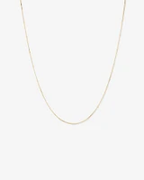 Snake Chain and Bead Station Necklace in 10kt Yellow Gold