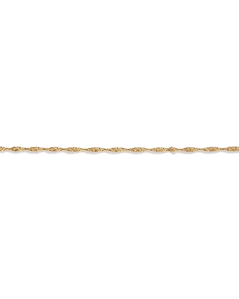 19cm (7.5") Singapore Bracelet in 10kt Yellow Gold