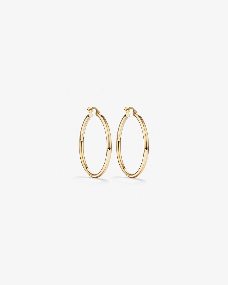 25mm Hoop Earrings in 10kt Rose Gold