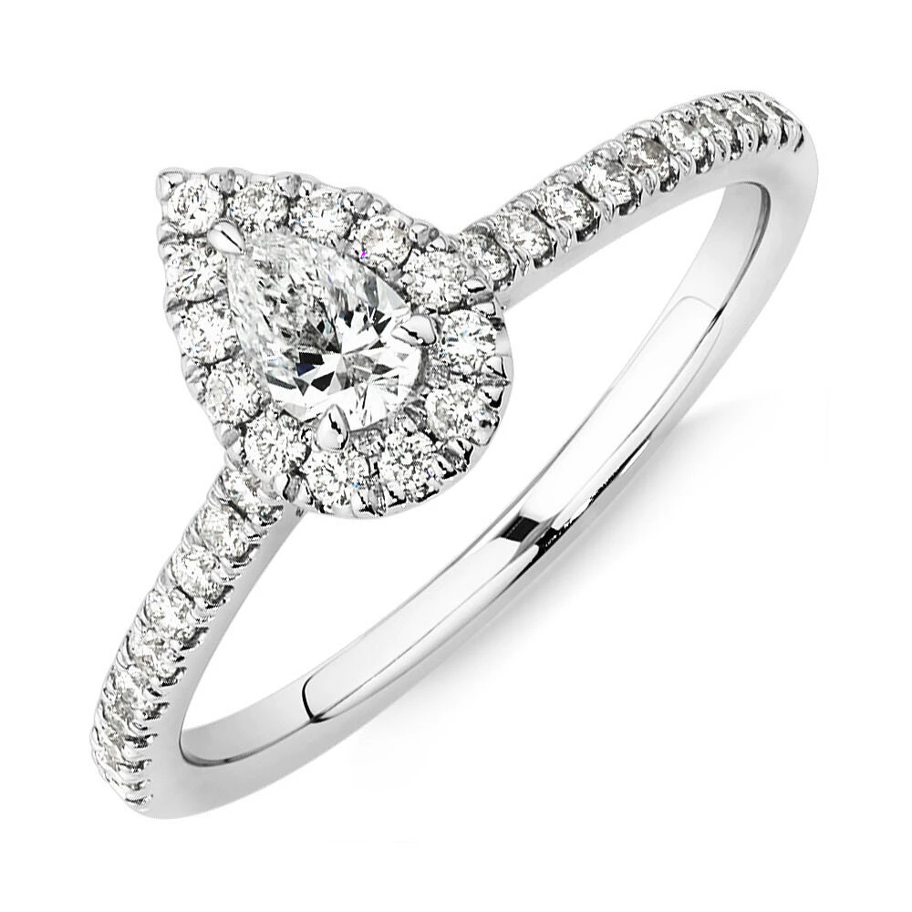 Ring with 0.50 Carat TW of Diamonds in 14kt White Gold