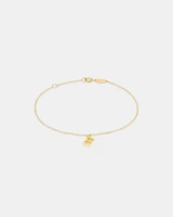 19cm (7.5") C Initial Bracelet in 10kt Yellow Gold