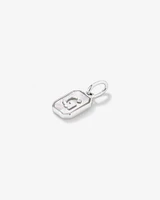 Letter Z Mother of Pearl Initial Pendant in Sterling Silver