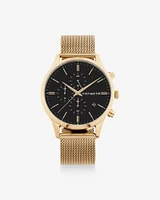 Men's Chronograph Watch in Black Tone Stainless Steel