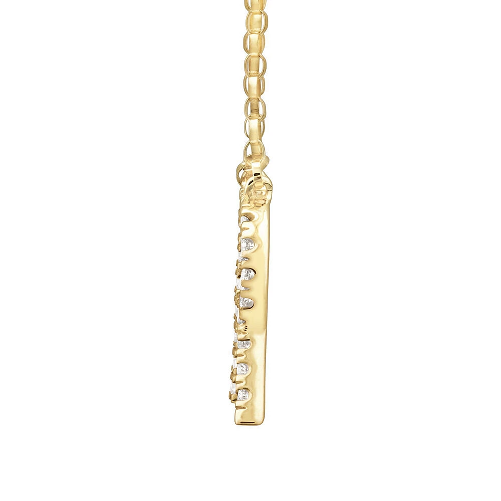 "K" Initial Necklace with 0.10 Carat TW of Diamonds in 10kt Yellow Gold