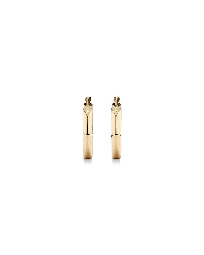 20mm Round Hoop Earrings in 10kt Yellow Gold