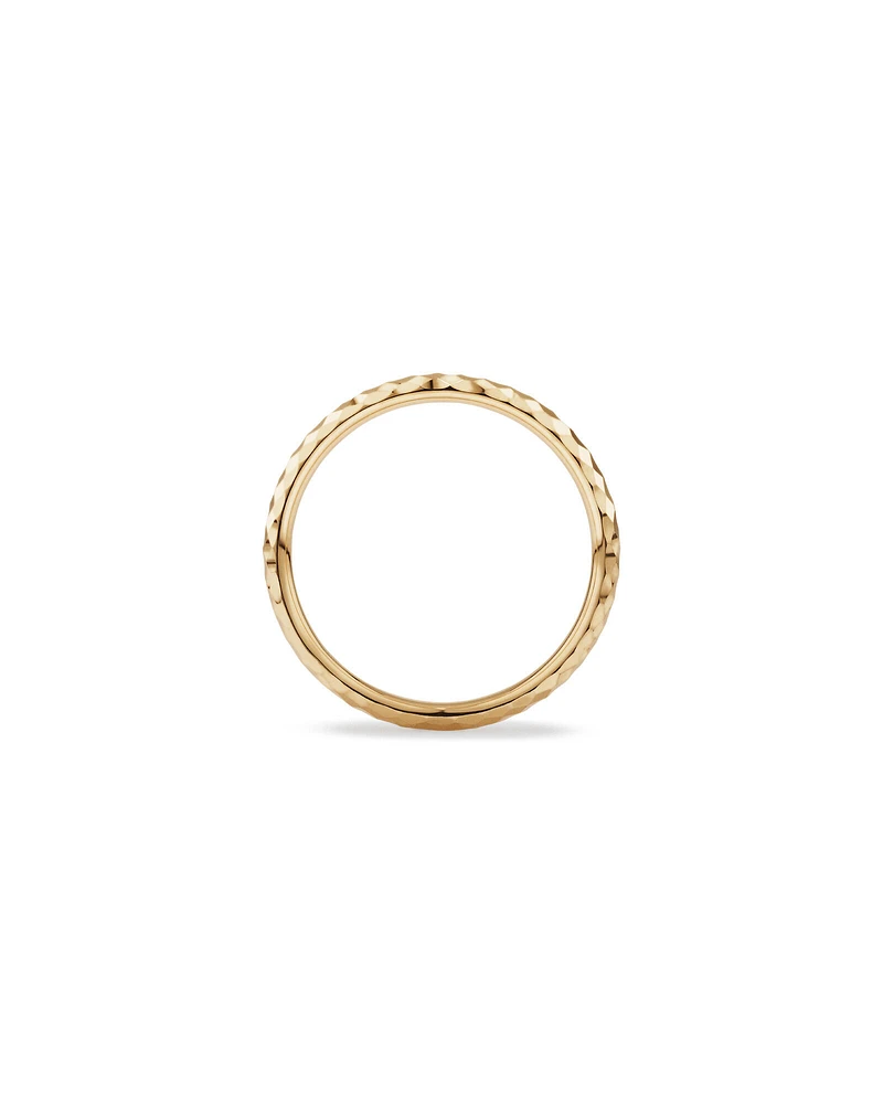 Hammered Finish Ring 10kt Yellow Gold