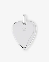 INXS Kirk Pengilly Engraved Guitar Pick Pendant with Chain in Recycled Sterling Silver