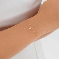 19cm (7.5") C Initial Bracelet in 10kt Yellow Gold