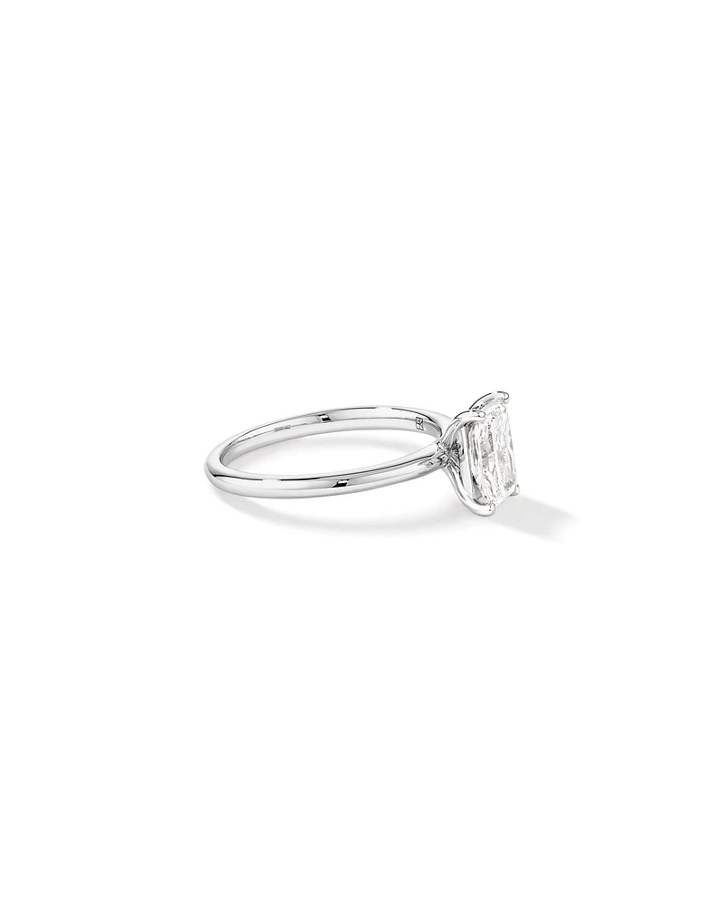 1.25 Carat TW Radiant Laboratory-Grown Diamond Solitaire Engagement Ring in 14kt White Gold