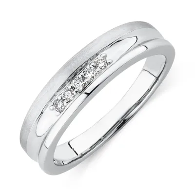 Ring with 0.10 Carat TW of Diamonds 10kt White Gold