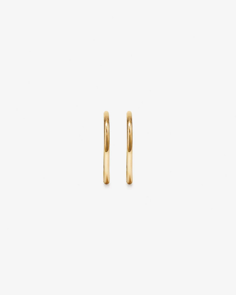 14mm Sleeper Earrings in 10kt Yellow Gold