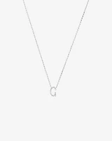 A' Initial necklace with 0.10 Carat TW of Diamonds in 10kt White Gold