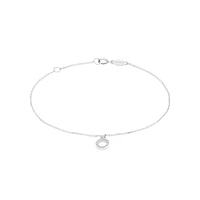 19cm (7.5") N Initial Bracelet in Sterling Silver