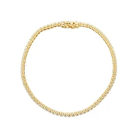 0.90 Carat TW Laboratory-Grown Diamond Tennis Bracelet in 10kt Yellow Gold