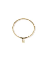 Signature Lock Bangle in 10kt Yellow Gold