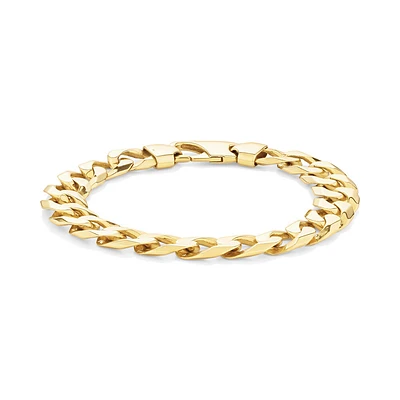 23cm (9.5") 12.5mm-13mm Width Curb Bracelet in 10kt Yellow Gold