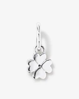 Diamond Accent Four Leaf Clover Pendant in Sterling Silver