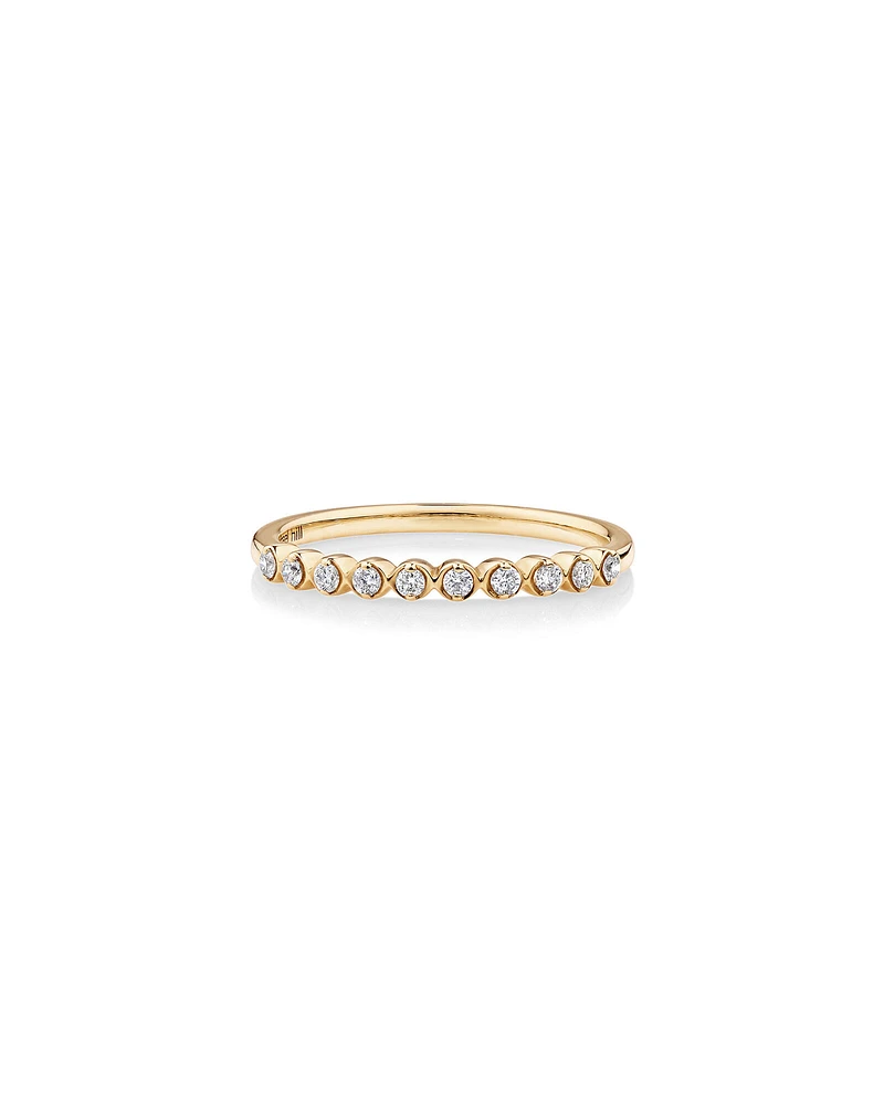 Wedding Ring with 0.15 Carat TW Diamonds in 14kt Yellow Gold