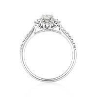 Engagement Ring with 0.60 Carat TW of Diamonds in 14kt White Gold