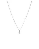 Graduated Drop Necklace with 0.28 Carat TW of Diamonds in 18kt White Gold