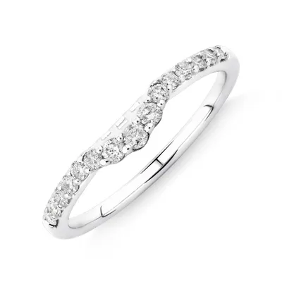 Wedding Ring with 0.25 Carat TW of Diamonds 14kt White Gold
