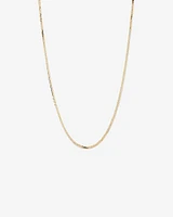 55cm (22") 3mm Width Solid Flat Bevelled Curb Chain in 10kt Yellow Gold