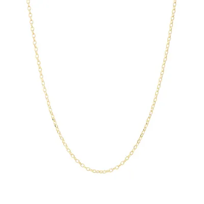 55cm (22") Oval Belcher Chain in 10kt Yellow Gold