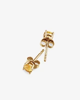 Stud Earrings with Citrine in 10kt Yellow Gold