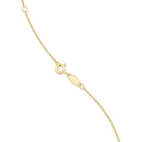 Diamond Accent Engravable Heart Pendant in 10kt Yellow Gold