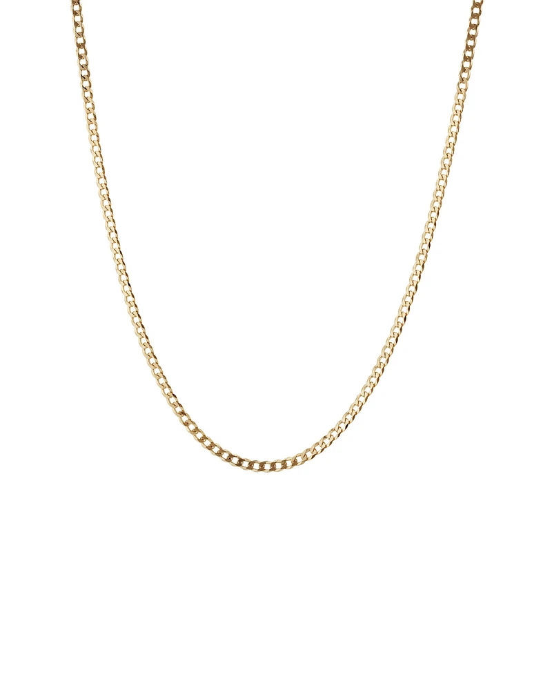 55cm (22") 3mm-3.5mm Width Curb Chain in 10kt Yellow Gold