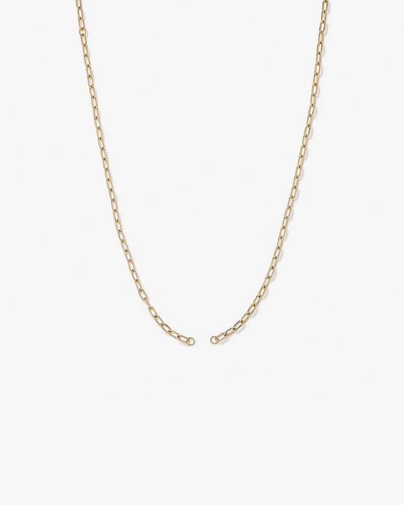 50cm (20") Round Paperclip Open Pendant Chain in 10kt Yellow Gold