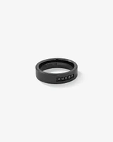 6mm Black Titanium Ring with Enhanced Black Diamonds