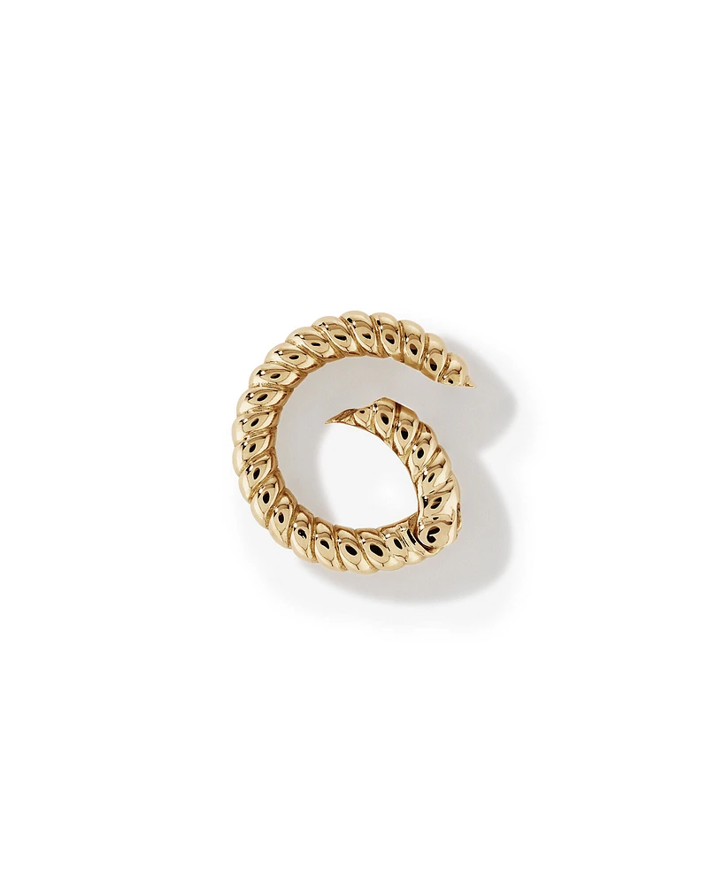 Twisted Circle Pendant Connector in 10k Yellow Gold
