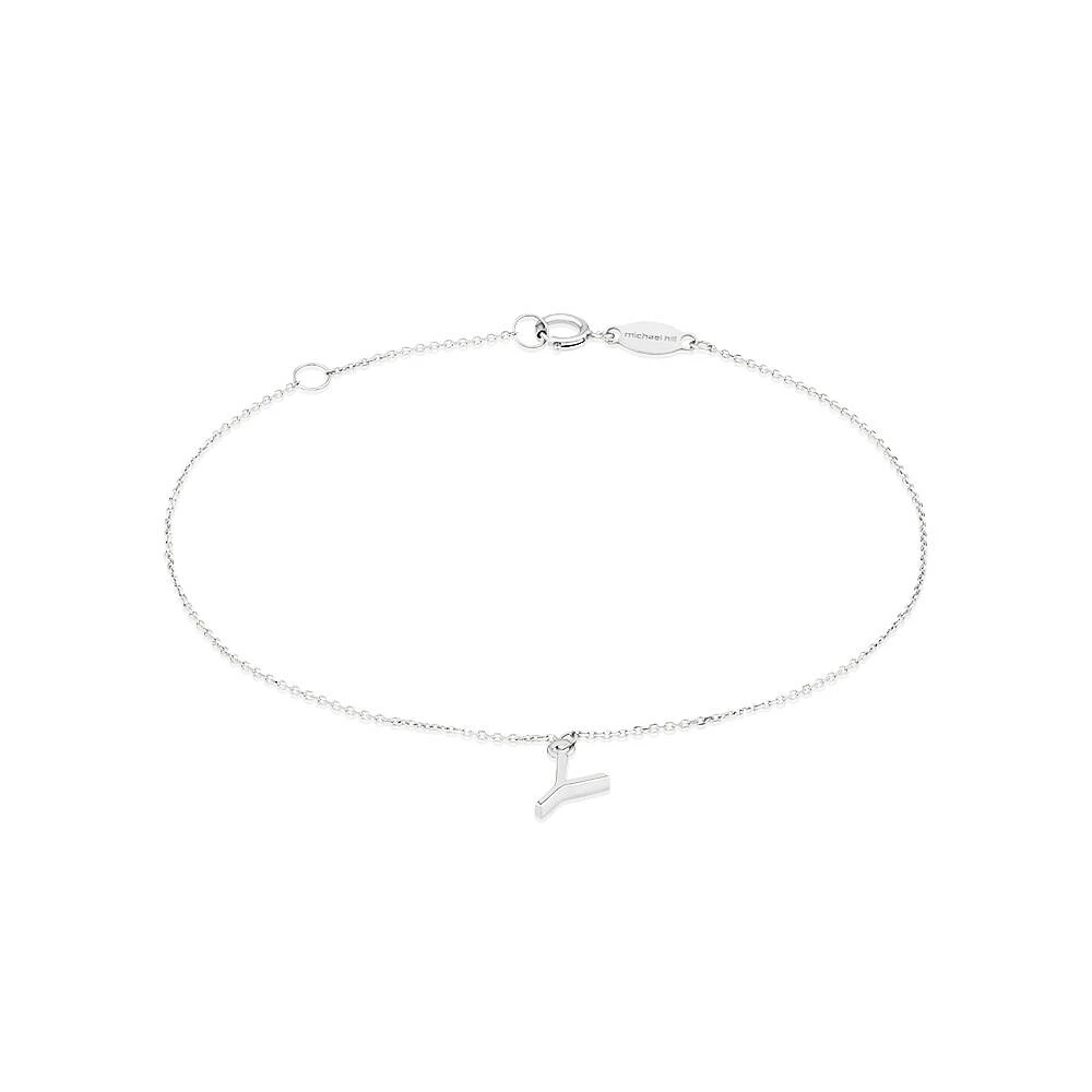 Bracelet à initiale « D » en argent