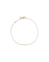 Bracelet with Cultured Freshwater Pearl in 10kt Yellow Gold