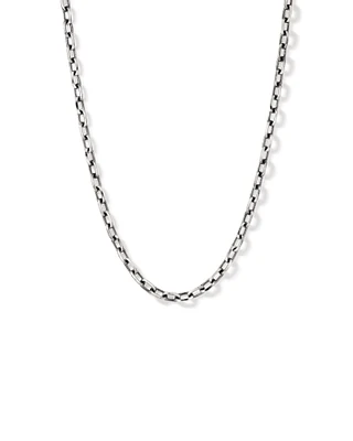 Paperclip Chain Necklace in Oxidised Sterling Silver