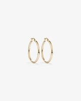 25mm Hoop Earrings in 10kt White Gold
