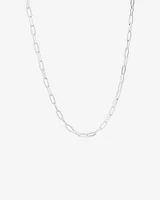 46cm (18.1”) 5.5mm-6mm Width Paperclip Chain in Sterling Silver