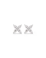 0.62 Carat TW Floret Laboratory-Grown Diamond Stud Earrings in 10kt White Gold