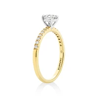 Southern Star Engagement Ring with 0.65 Carat TW of Diamonds in 18kt Yellow & White Gold