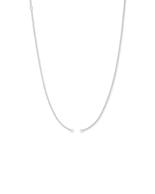 50cm (20") Fine Belcher Open Pendant Chain in Sterling Silver