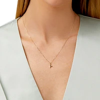 O Initial Pendant in 10kt Yellow Gold