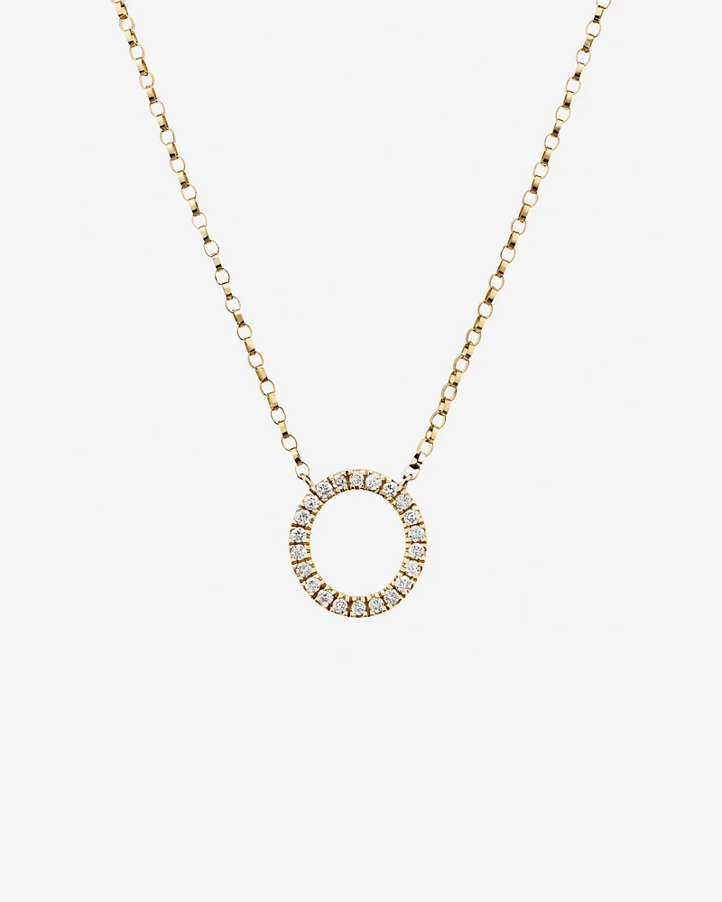 "K" Initial Necklace with 0.10 Carat TW of Diamonds in 10kt Yellow Gold