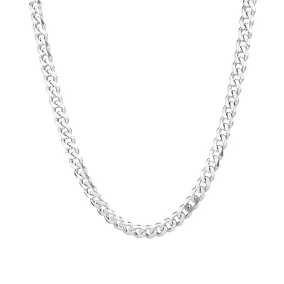 55cm (22") 7mm-7.5mm Width Curb Chain in Sterling Silver