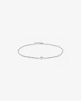 Station Bracelet with 0.10 Carat TW of Diamonds in Sterling Silver