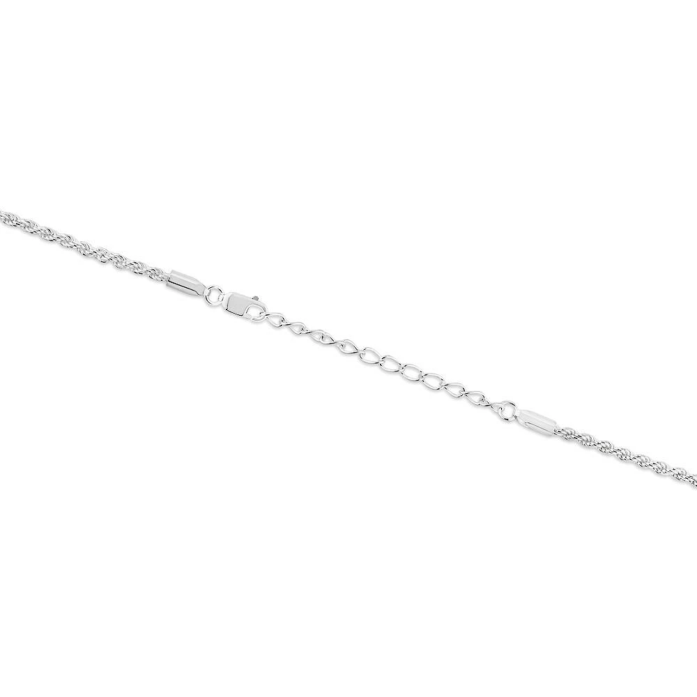 50cm (20") 2mm-2.5mm Width Rope Chain in Sterling Silver